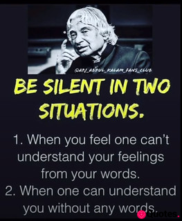 Be Silent in Two Situations